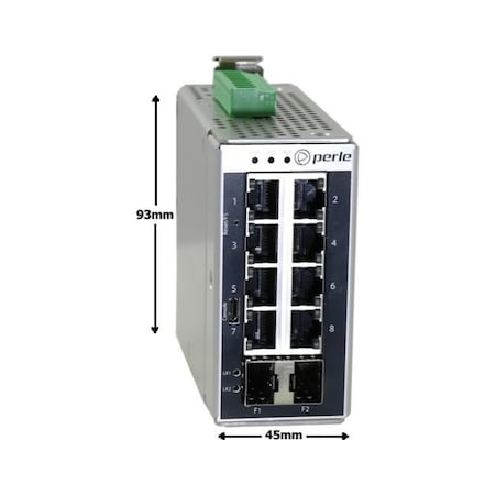 Perle IDS-710-XT - Industrial Managed Ethernet Switch - 10 ports: 8 x 10/100/1000Base-T RJ-45 p 07017240